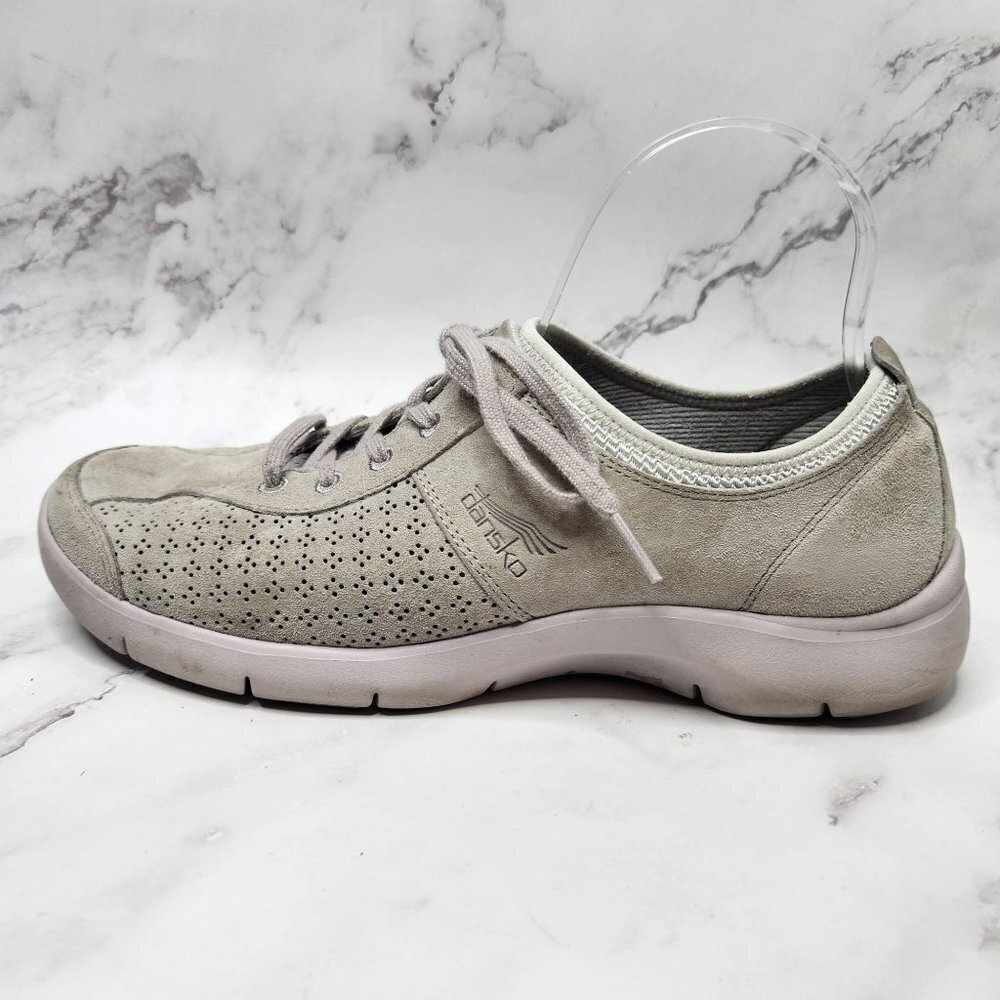 $20 SALE Dansko Solvei Grey Suede Shoes Walking Running Sneakers 41 (10.5)